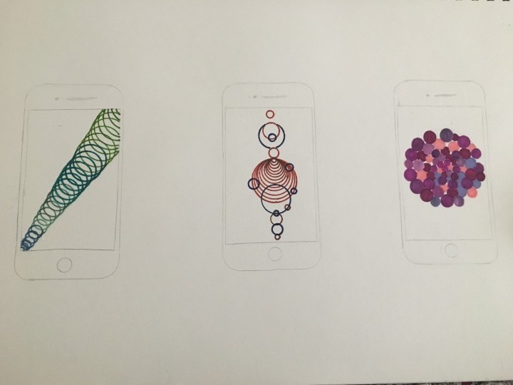 Iphone Wallpaper Sketches in Colour